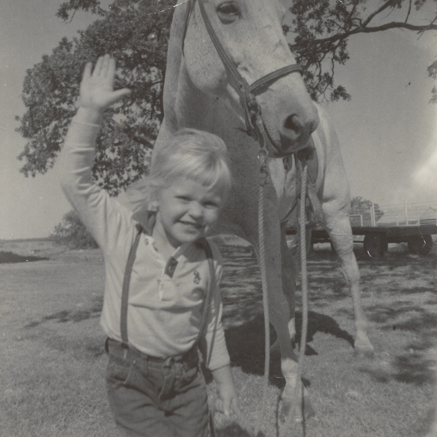 Young Sharen Jester Turney With Her Horse Freckles
